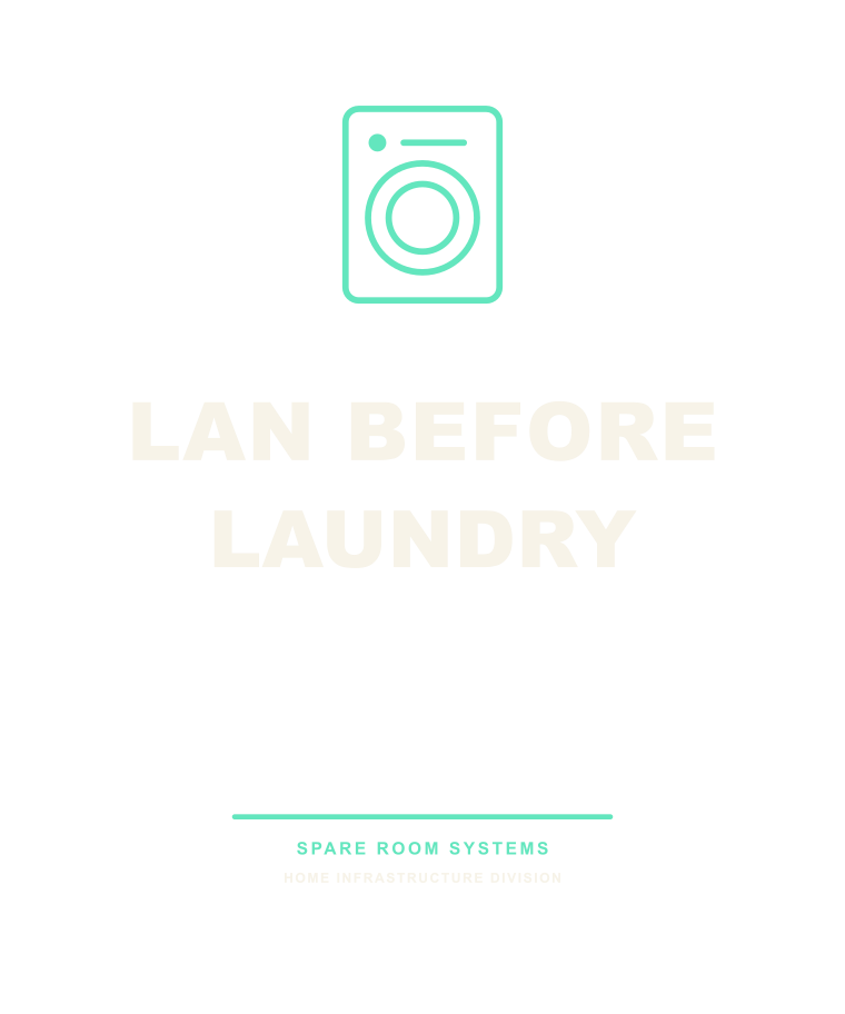 LAN Before Laundry merchandise design