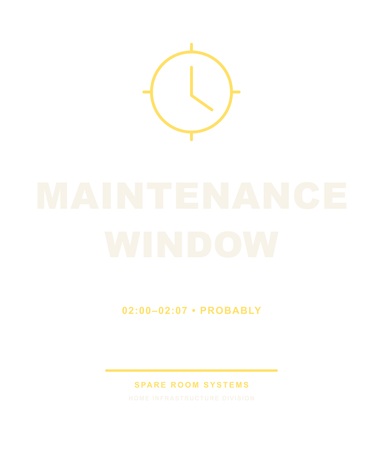 Maintenance Window merchandise design